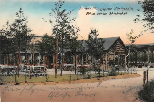 Militär-Kantine Schreckenbach Truppenübungsplatz Königsbrück Sachsen AK 1912