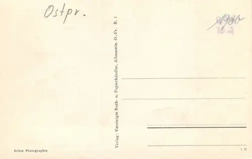 Allenstein Ostpreußen Strassenbahn am Neues Rathaus Fotokarte 1930