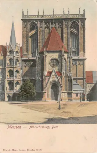Albrechtsburg, Dom zu Meissen Sachsen Postkarte AK