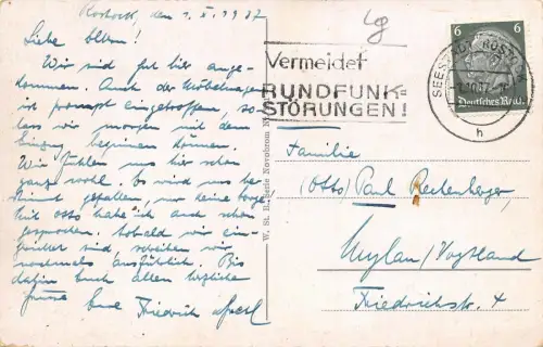 Rostock i. Mecklbg. Kröpeliner Tor AK 1937