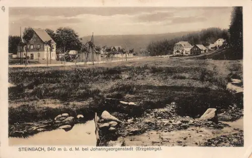 Sommerfrische Steinbach bei Johanngeorgenstadt Erzgebirge Sachsen Postkarte AK