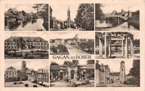 Sagan am Bober Żagań Panorama Postkarte