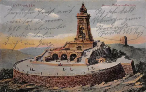 Kyffhäuser Kaiser Wilhelm-Denkmal Postkarte 1908
