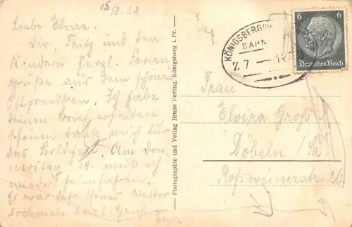 Neukuhren / Pionerski Ostpreußen Abendstimmung Postkarte 1938