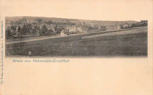 Gruß aus Hohenstein-Ernstthal Stadtansicht Sachsen Postkarte AK