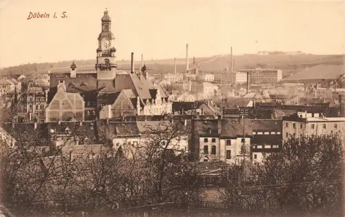 Stadtansicht Döbeln Sachsen Postkarte