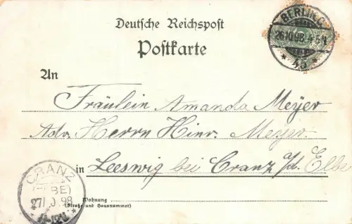 Gruss aus Berlin Denkm. d. Kaiserin Augusta National-Denkmal Postkarte AK 1898