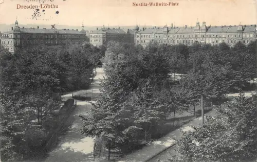 Nostitz-Wallwitz-Platz in Dresden-Löbtau Sachsen Postkarte AK 1915