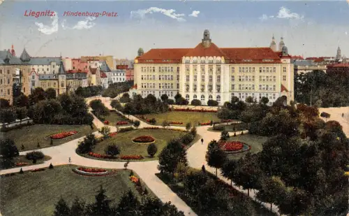AK Liegnitz Hindenburg Platz 1916