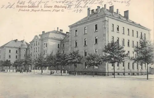 Friedrich August-Kaserne Reserve-Lazarett Dresden Sachsen Postkarte AK 1916