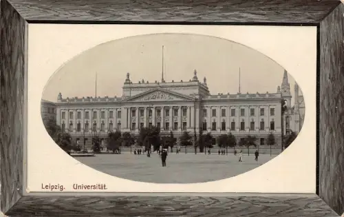 Universität in Leipzig Sachsen Postkarte AK 1917