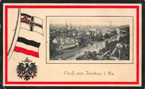 Gruß aus Zwickau Stadtansicht Sachsen Postkarte AK 1916