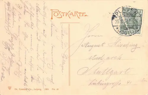 Plauen i. V. Altmarkt mit Rathaus Postkarte AK 1909
