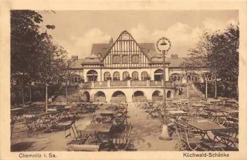 Chemnitz in Sachsen Restaurant Küchwald-Schenke Postkarte