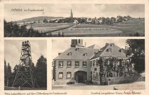 Döbra im Frankenwald Prinz Luitpoldturm Döbraberg Feldpostkarte AK 1942