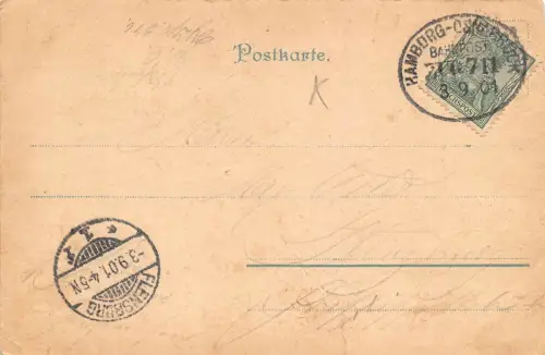 Gruss aus Hamburg St. Pauli Vierländerin AK 1901