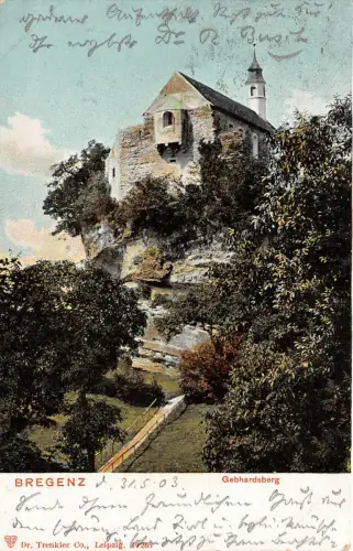 Bregenz Gebhardsberg Postkarte AK 1903