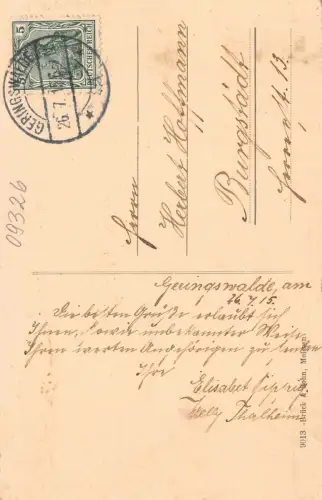 AK Geringswalde Markt Rathaus Kirche 1915