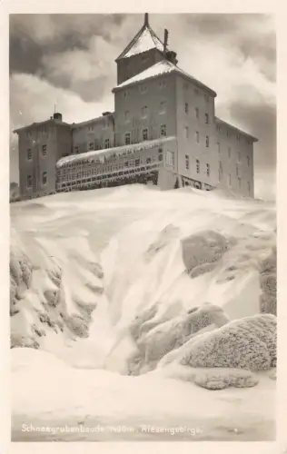 Schneegrubenbaude 1490m. Riesengebirge Postkarte AK 1928