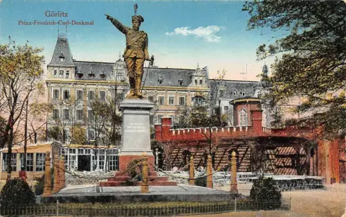 Görlitz Prinz-Friedrich-Carl-Denkmal AK 1917