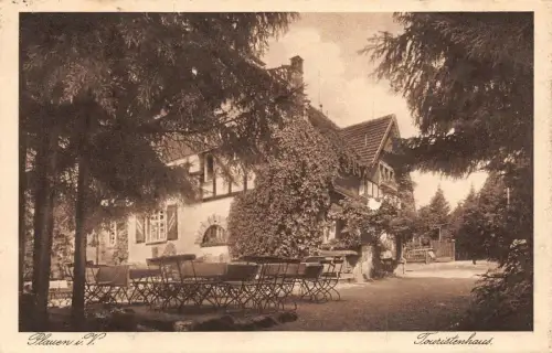 Plauen im Vogtland Touristenhaus Postkarte 1932