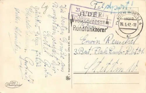 Ruine Burgstein i.V. Postkarte 1942