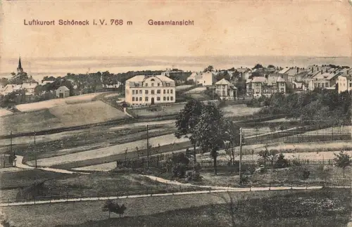 Stadtansicht Luftkurort Schöneck im Vogtland Sachsen Postkarte AK 1914