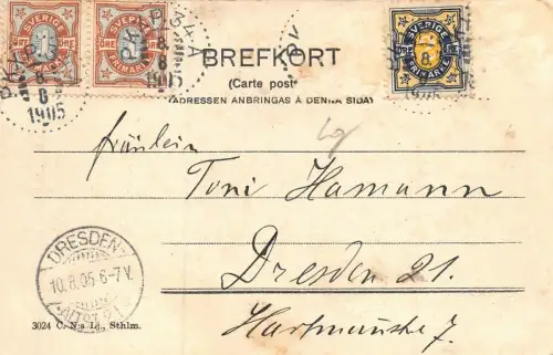 Stockholm Kungl. Slottet Postkarte AK 1905