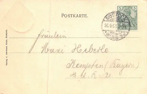 Rostock Kröpeliner Thor und Jacobi Kirche Postkarte AK 1901