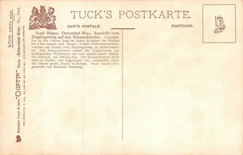 Binz a./R. Aussicht vom Zinglingsberg auf den Schmachtersee Postkarte AK