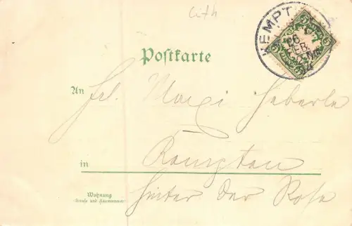 Gruss aus Lenzfried Lenzfrieder Hof Kempten Allgäu Litho Postkarte AK 1904