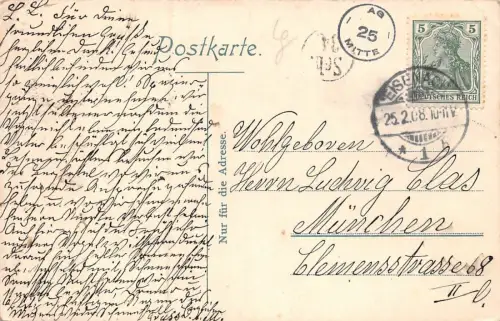 Eisenach Burschaftenschafts-Denkmal Postkarte AK 1908