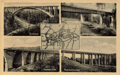 Autobahnbrücken der Strecke Dresden- Frankfurt und Schleifreisen Thüringen AK