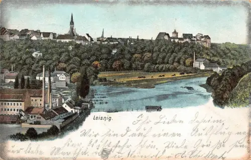 Stadtansicht Leisnig Sachsen Postkarte AK 1912
