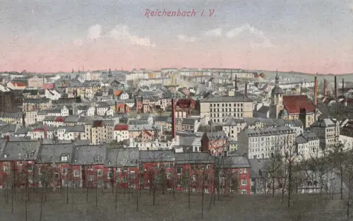 Totalansicht von Reichenbach im Vogtland Sachsen Postkarte AK 1925