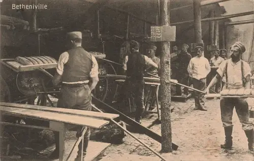Soldaten am Brot Backen in Betheniville Frankreich Postkarte AK 1916