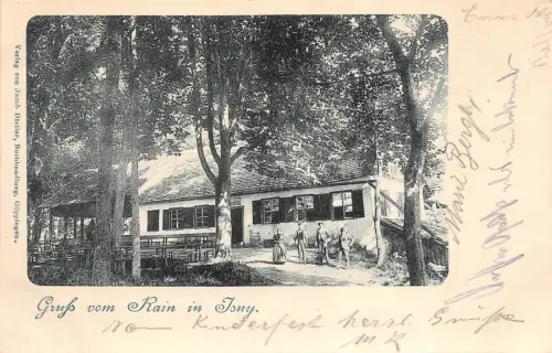 Gruss vom Rain in Isny Postkarte AK 1904
