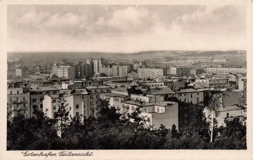 Teilansicht von Gotenhafen Gdynia Pommern Postkarte AK