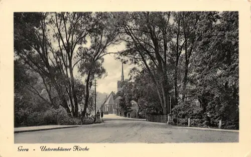 Gera Untermhäuser Kirche Postkarte 1935
