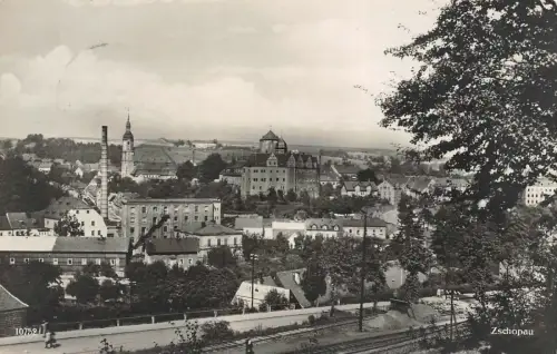 Stadtansicht von Zschopau Sachsen Postkarte AK 1903