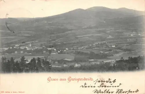 Gruss aus Grosspostwitz Stadtansicht Sachsen Postkarte AK 1900