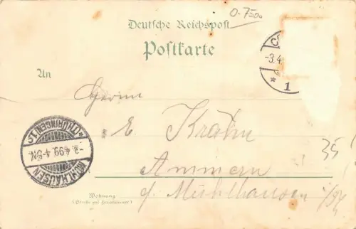 Gruss aus Cottbus Litho AK 1899