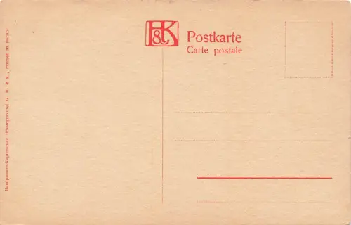 Dackel mit kleiner Ente Handpressen Postkarte