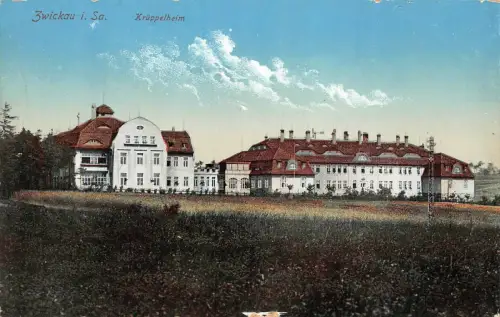 Krüppelheim in Zwickau Sachsen Postkarte AK