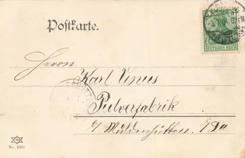 Mühlgraben und Promenade in Herzberg Elster Brandenburg Postkarte AK 1904