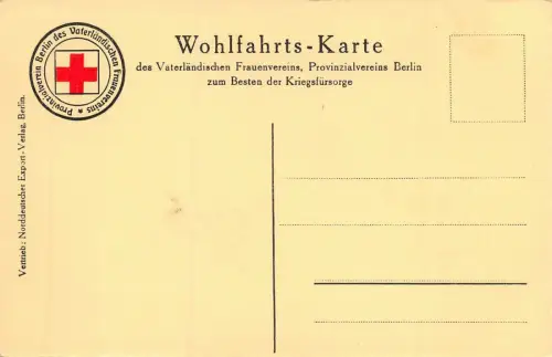 Portrait von Generalfeldmarschall von Hindenburg Rotkreuz Patriotika Postkarte