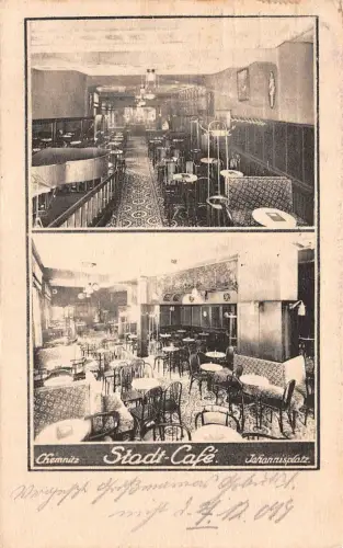 Chemnitz Sachsen, Johannisplatz Stadt - Cafe Fr. Mulde 1919