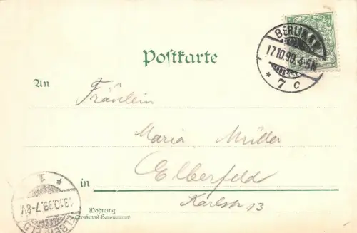 Gruss aus Berlin Denkmal Kaiser Wilhelm Der Grosse Postkarte AK 1899