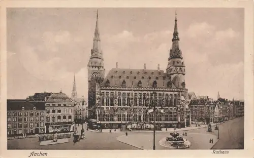Aachen Rathaus Postkarte AK 1925