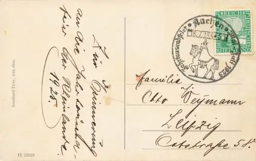 Aachen Rathaus Postkarte AK 1925